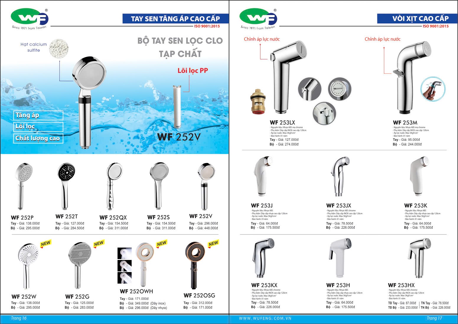 Catalogue và Bảng giá Sen vòi WUFENG mới nhất  2025 - 2026 /Page 10